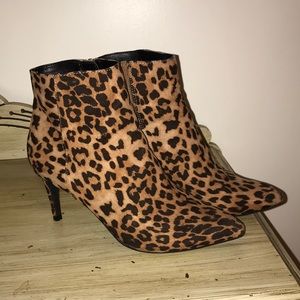 Express animal print booties